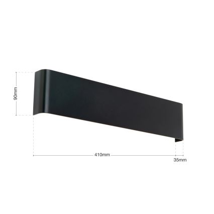 Lampada da parete LED ACCENT/14W/230V nera