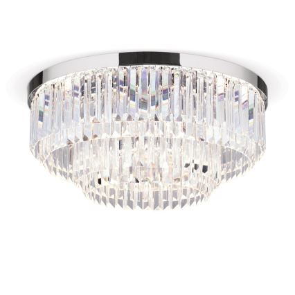 Plafonnier en cristal à LED dimmable PRISM LED/80W/230V Ø 55 cm chrome brillant