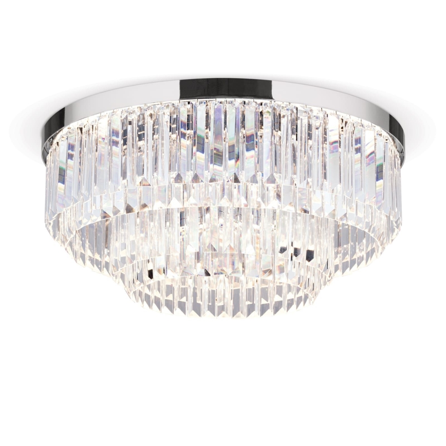 Plafonnier en cristal à LED dimmable PRISM LED/80W/230V Ø 55 cm chrome brillant