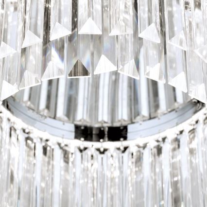 Plafonnier en cristal à LED dimmable PRISM LED/80W/230V Ø 55 cm chrome brillant