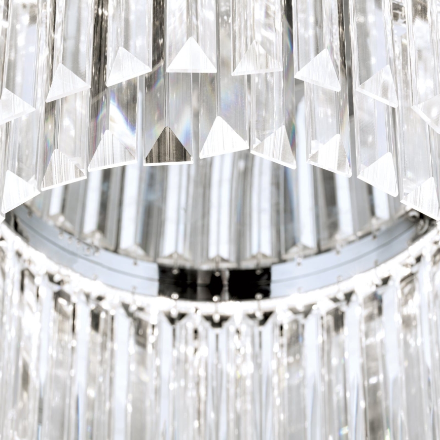 Plafonnier en cristal à LED dimmable PRISM LED/80W/230V Ø 55 cm chrome brillant