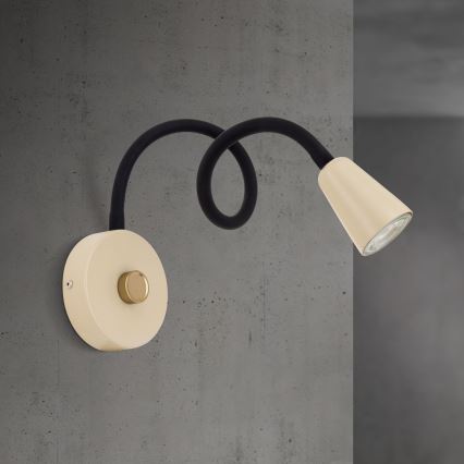 Applique murale flexible et dimmable DOTTY 1xGU10/10W/230V beige/noir