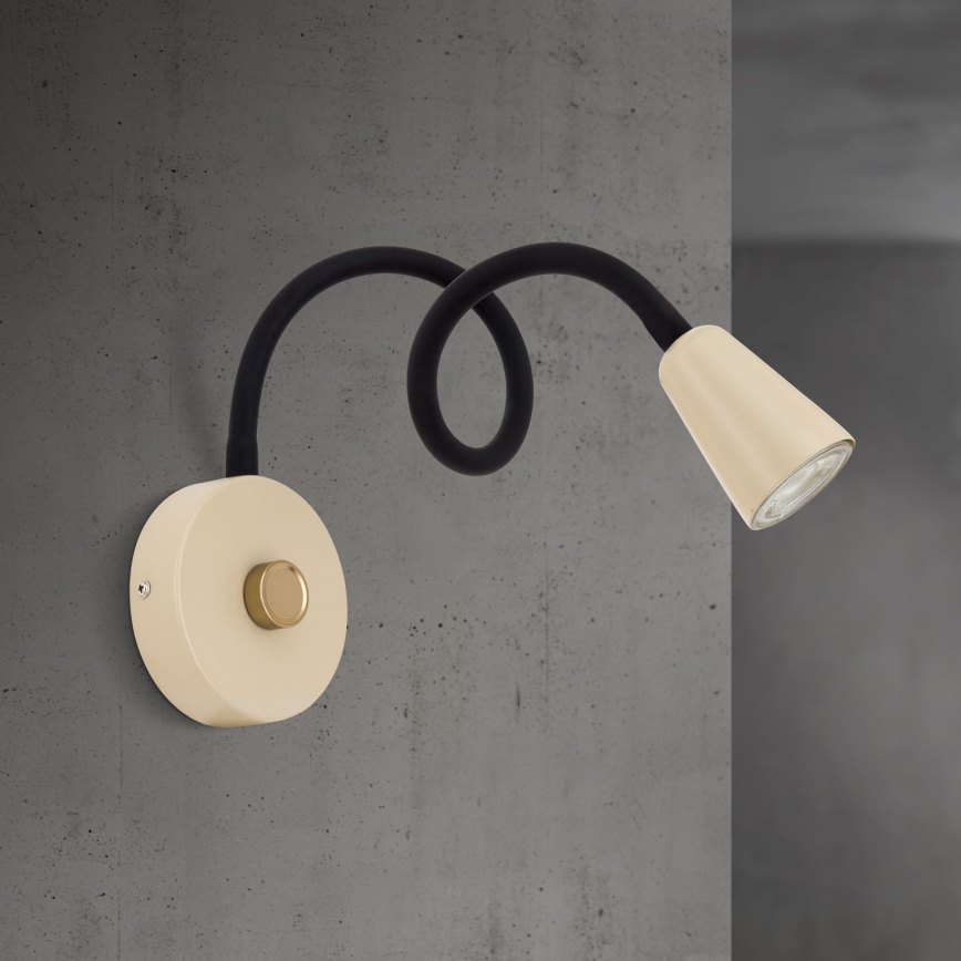 Applique murale flexible et dimmable DOTTY 1xGU10/10W/230V beige/noir