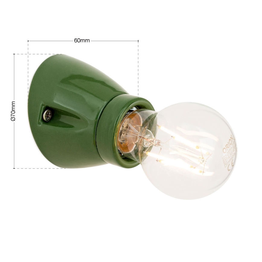 Applique murale FROST 1xE27/60W/230V verte