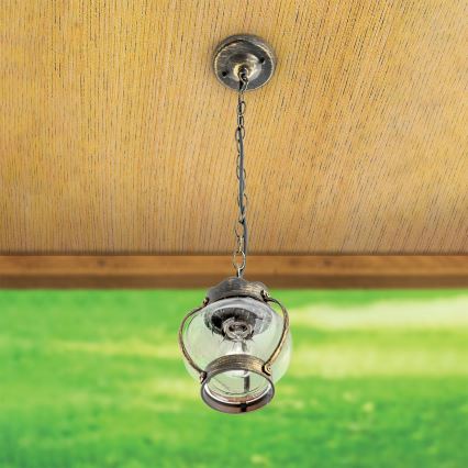 Außen-Hängeleuchte TAVERNA 1xE27/60W/230V IP23 Bronze/Patina