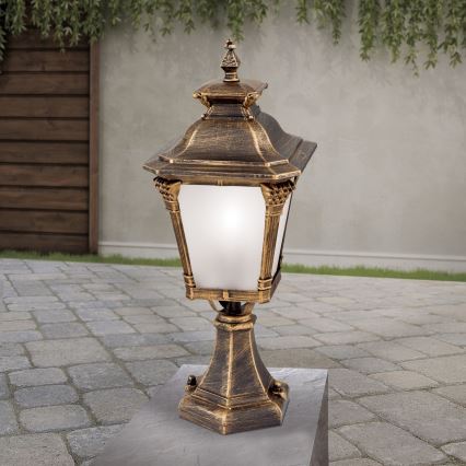 Außenleuchte AIKO 1xE27/60W/230V 59 cm IP23 Bronze/Patina