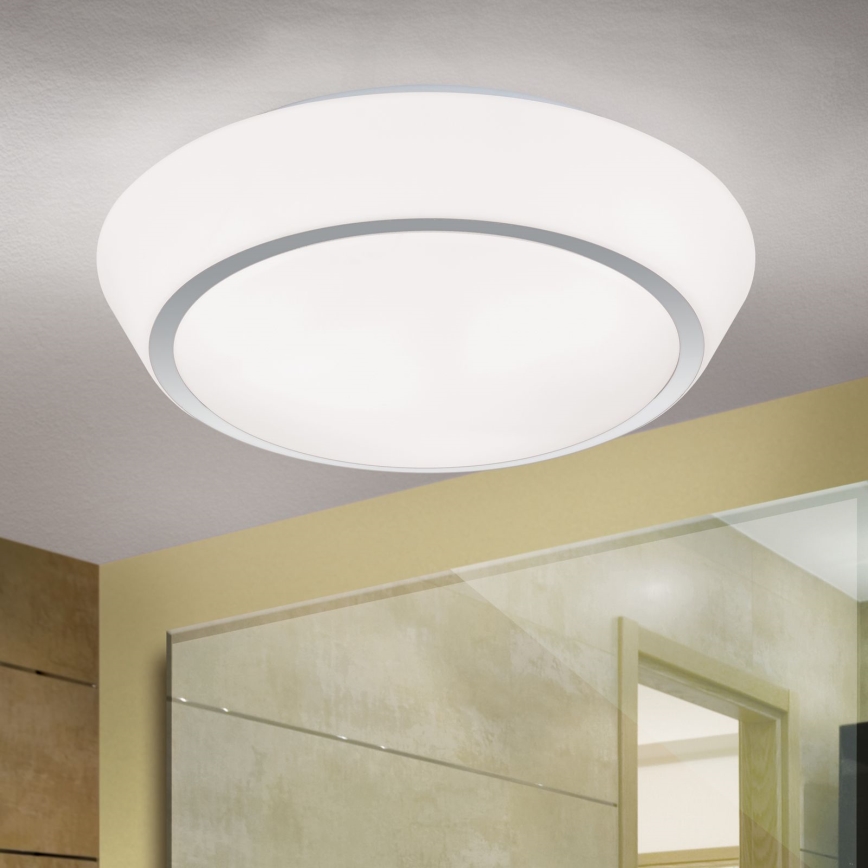 Badezimmer-Deckenleuchte TENA, 3x E27 (max. 60 W), 230 V, Ø 38 cm, IP44, Weiß