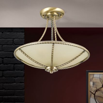 Deckenleuchte an Stange MAURO 3xE27/60W/230V d 42 cm bronzen