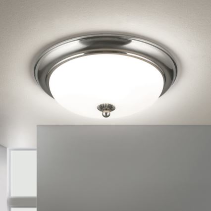 Deckenleuchte EMPIRA 2xE27/40W/230V Ø 35,5 cm mattchrom