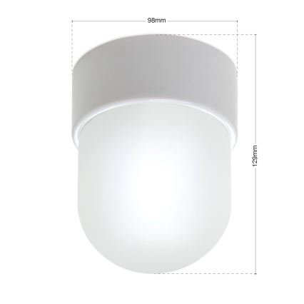 Deckenleuchte OSTIA 1xE27/40W/230V Ø 9,8 cm weiß