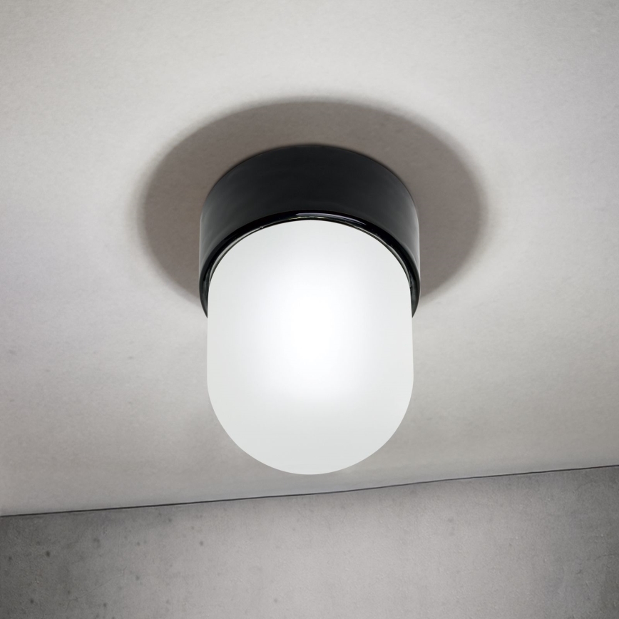 Deckenleuchte OSTIA 1xE27/40W/230V Ø 9,8 cm schwarz