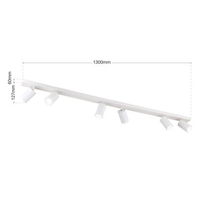 Spotleuchte SEAN 6xGU10/13W/230V weiß