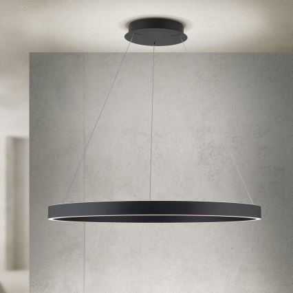 LED-dimmbare Pendelleuchte an Kabel KOLK LED/80W/230V 2700/3000/4000K Ø 80 cm schwarz