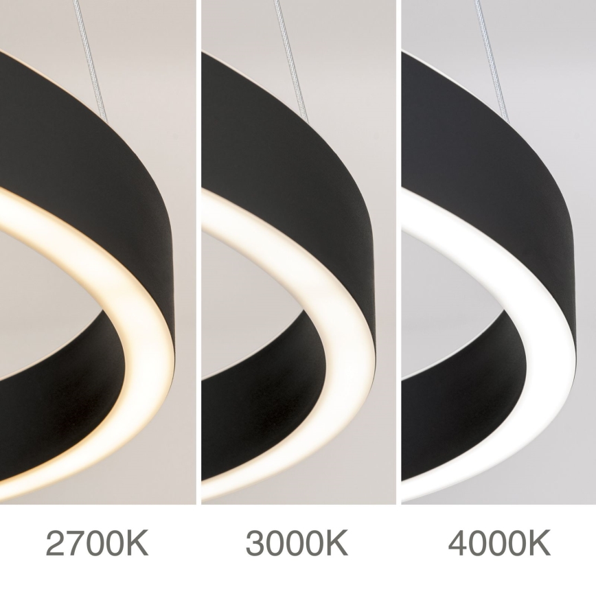 LED-dimmbare Pendelleuchte an Kabel KOLK LED/80W/230V 2700/3000/4000K Ø 80 cm schwarz