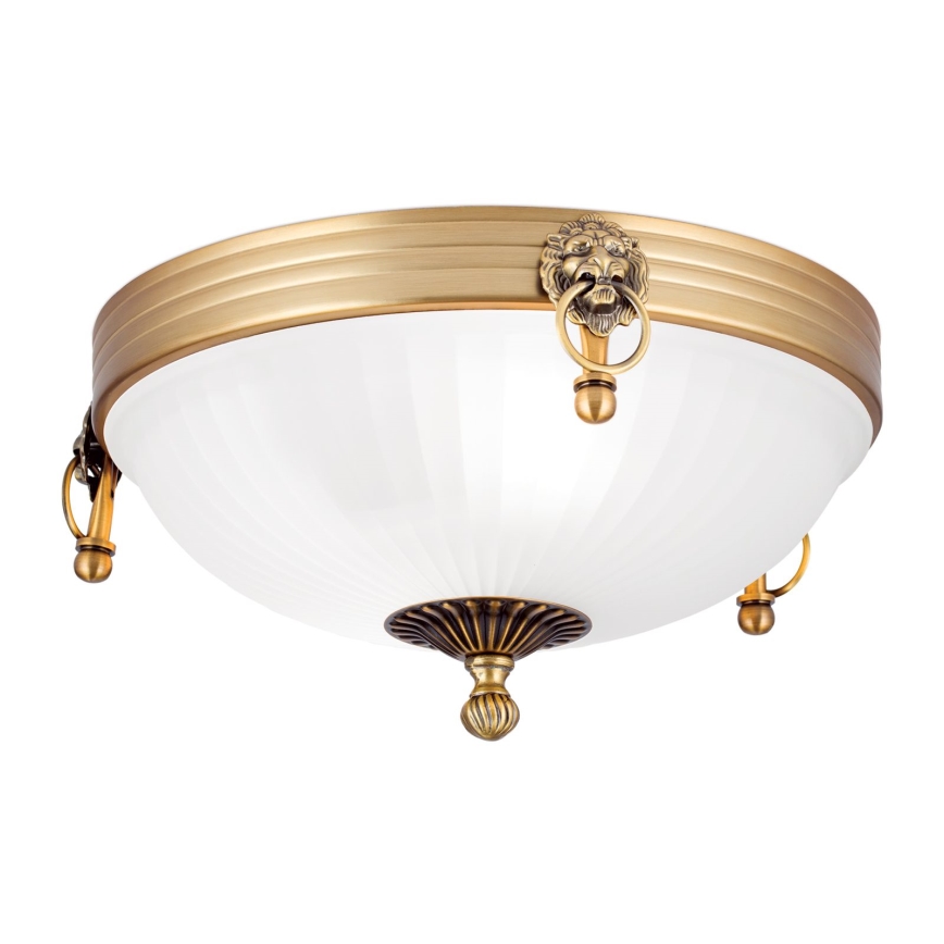 Plafonnier ROCCA 2xE27/60W/230V d. 31 cm bronze/blanc