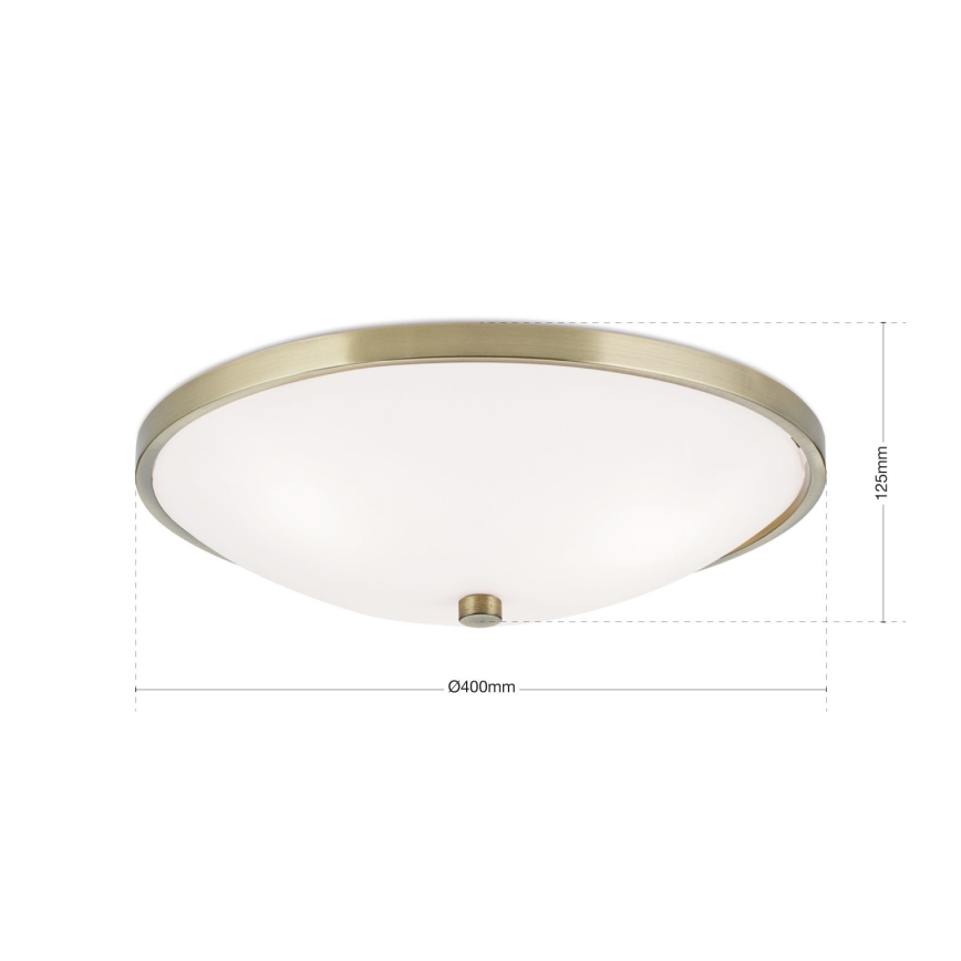 Plafonnier AIDA 3xE27/60W/230V d. 40 cm laiton