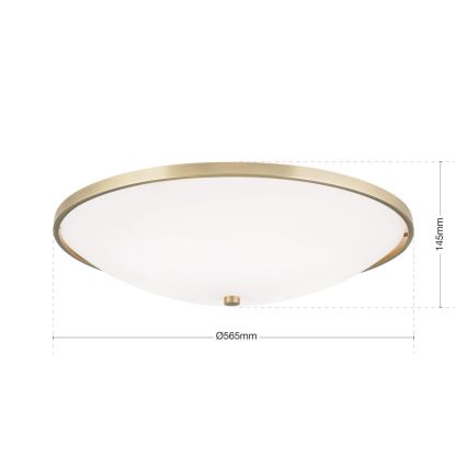 Plafonnier AIDA 5xE27/60W/230V d. 56,5 cm laiton