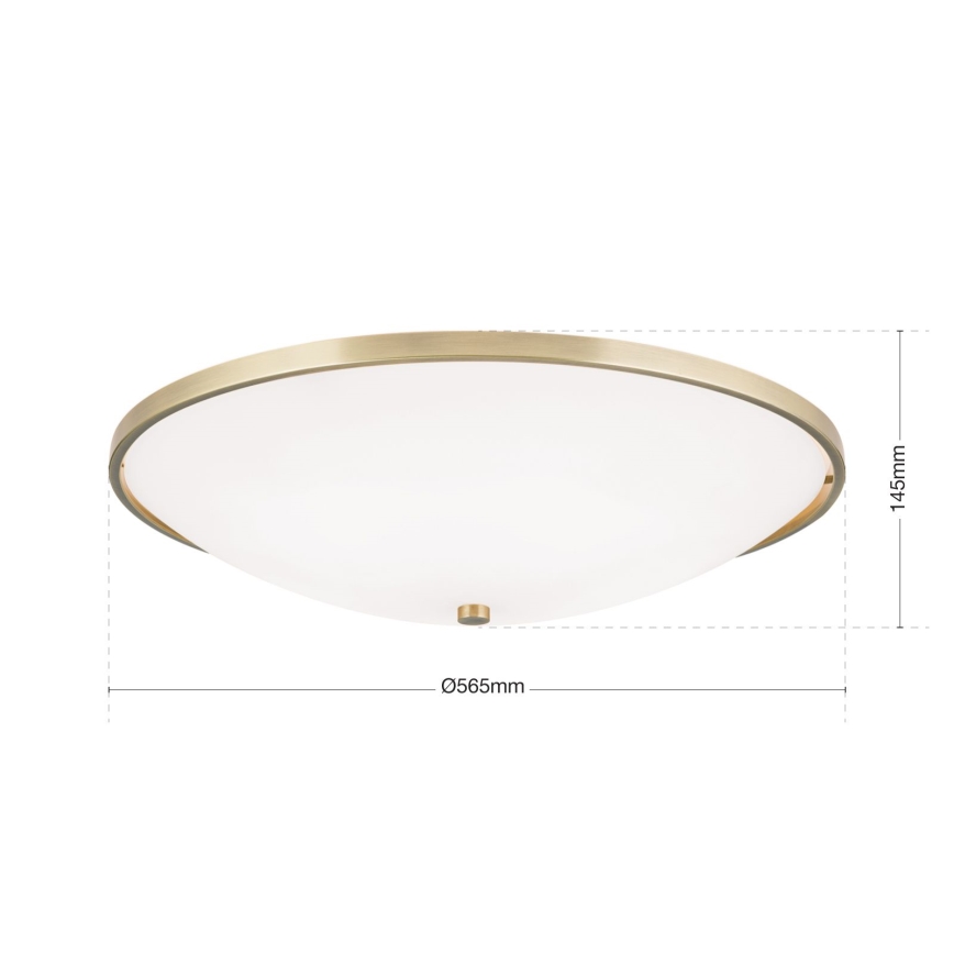Plafonnier AIDA 5xE27/60W/230V d. 56,5 cm laiton