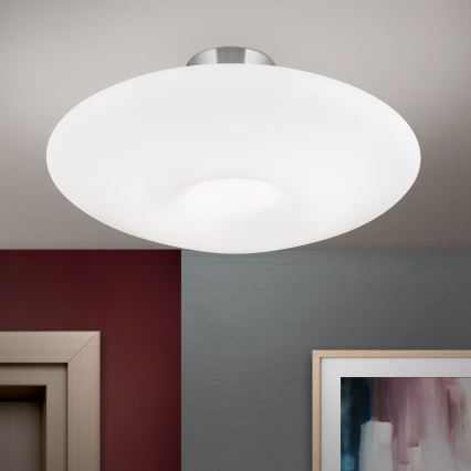 Plafoniera BLANC 2xE27/60W/230V diametro 49 cm cromo opaco