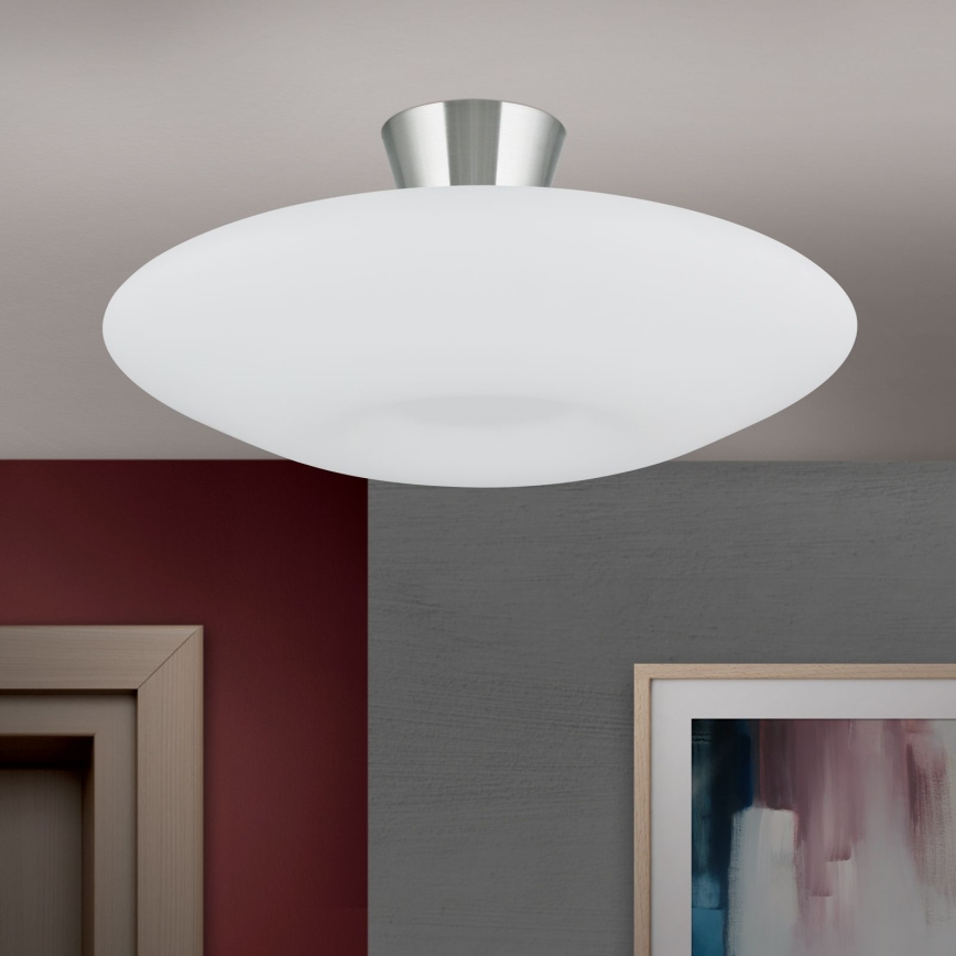 Plafoniera BLANC 2xE27/60W/230V diametro 49 cm cromo opaco