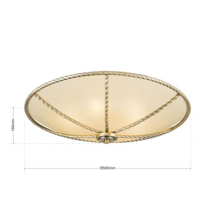Deckenleuchte MAURO 5xE27/60W/230V d 56 cm bronzen