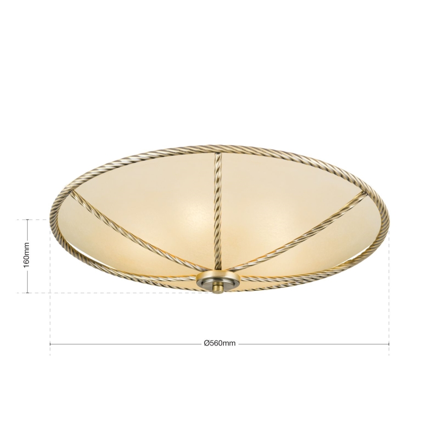 Deckenleuchte MAURO 5xE27/60W/230V d 56 cm bronzen