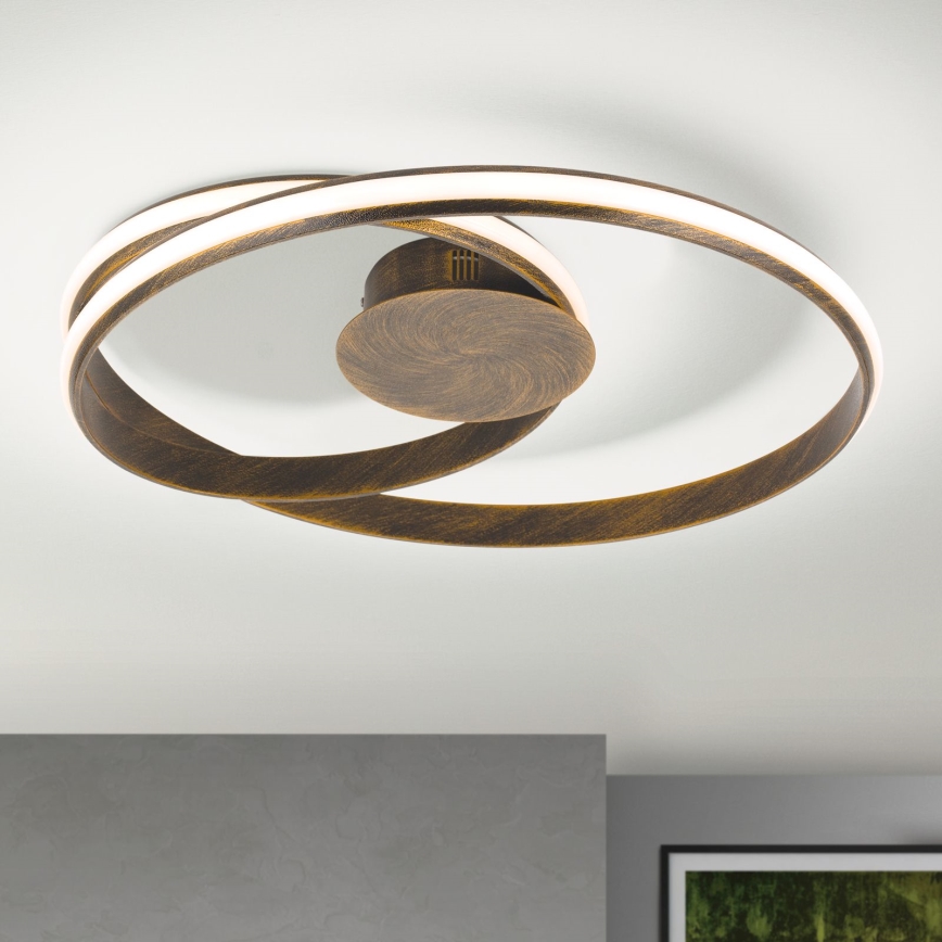 LED Dimmbares Deckenleuchte CIRCUS LED/30W/230V Braun/Patina