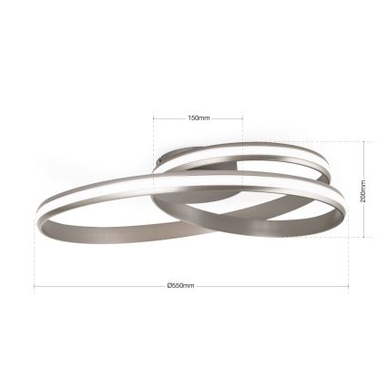 Plafonnier à intensité variable CIRCUS LED/30W/230V argent