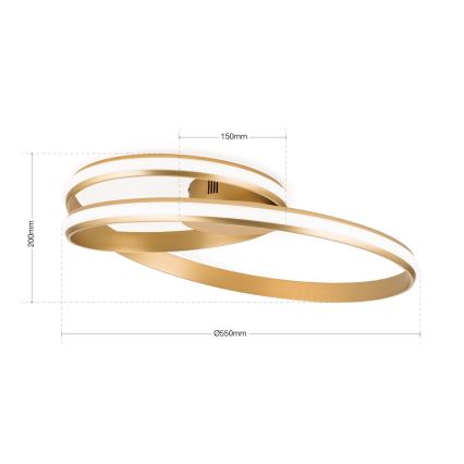 Plafonnier à intensité variable CIRCUS LED/30W/230V doré