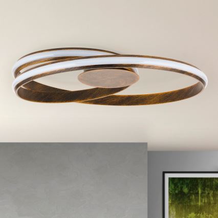 Plafonnier à intensité variable CIRCUS LED/30W/230V marron/patine