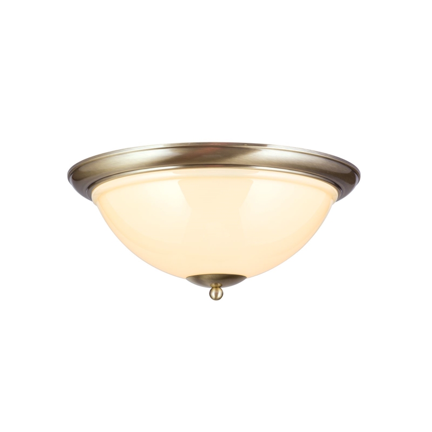 Deckenleuchte AUSTRIAN OLD LAMP 3xE27/60W/230V d 50 cm bronzen/beige