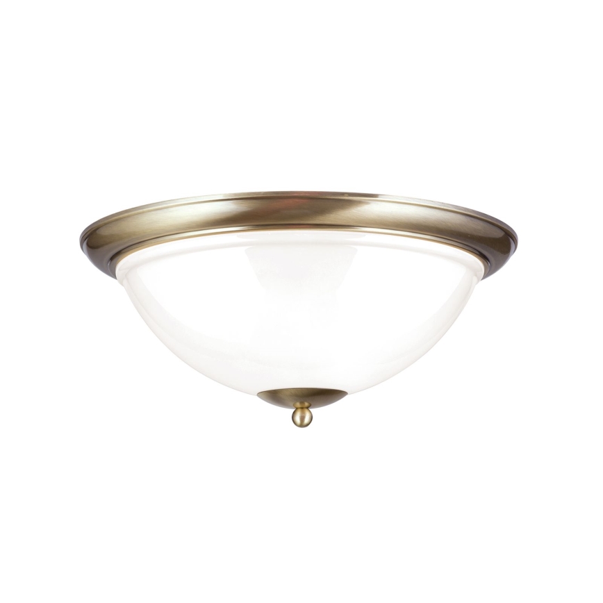 Deckenleuchte AUSTRIAN OLD LAMP 3xE27/60W/230V d 50 cm bronzen/weiß
