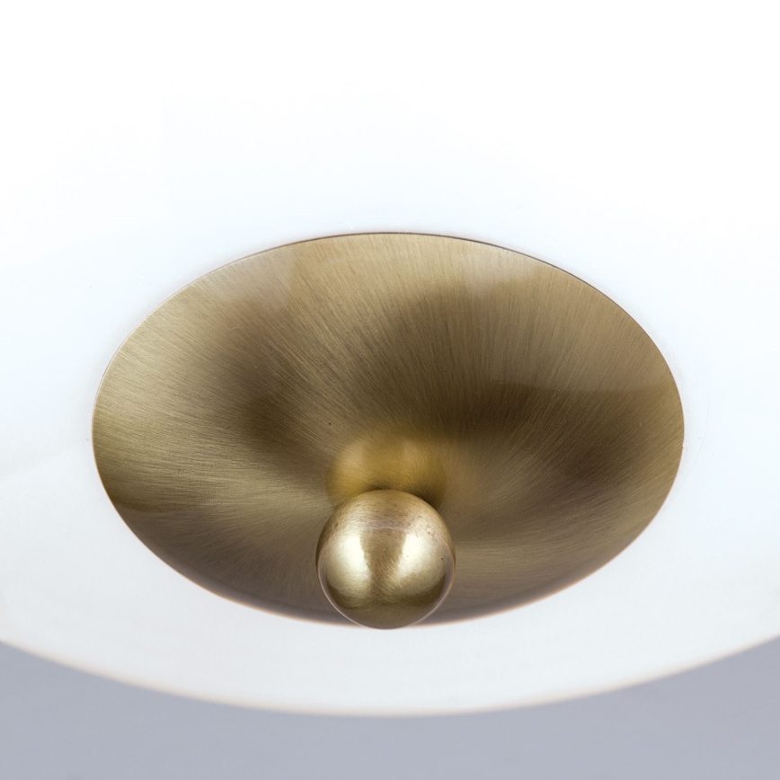 Plafoniera AUSTRIAN OLD LAMP 3xE27/60W/230V diametro 50 cm bronzo/bianco