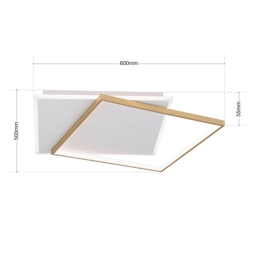Lampada da soffitto dimmerabile a LED EMANUEL LED/50W/230V bianco/oro