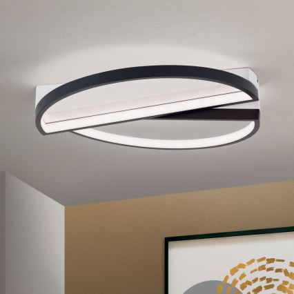 Plafoniera LED dimmerabile OLGA LED/28W/230V nero/bianco