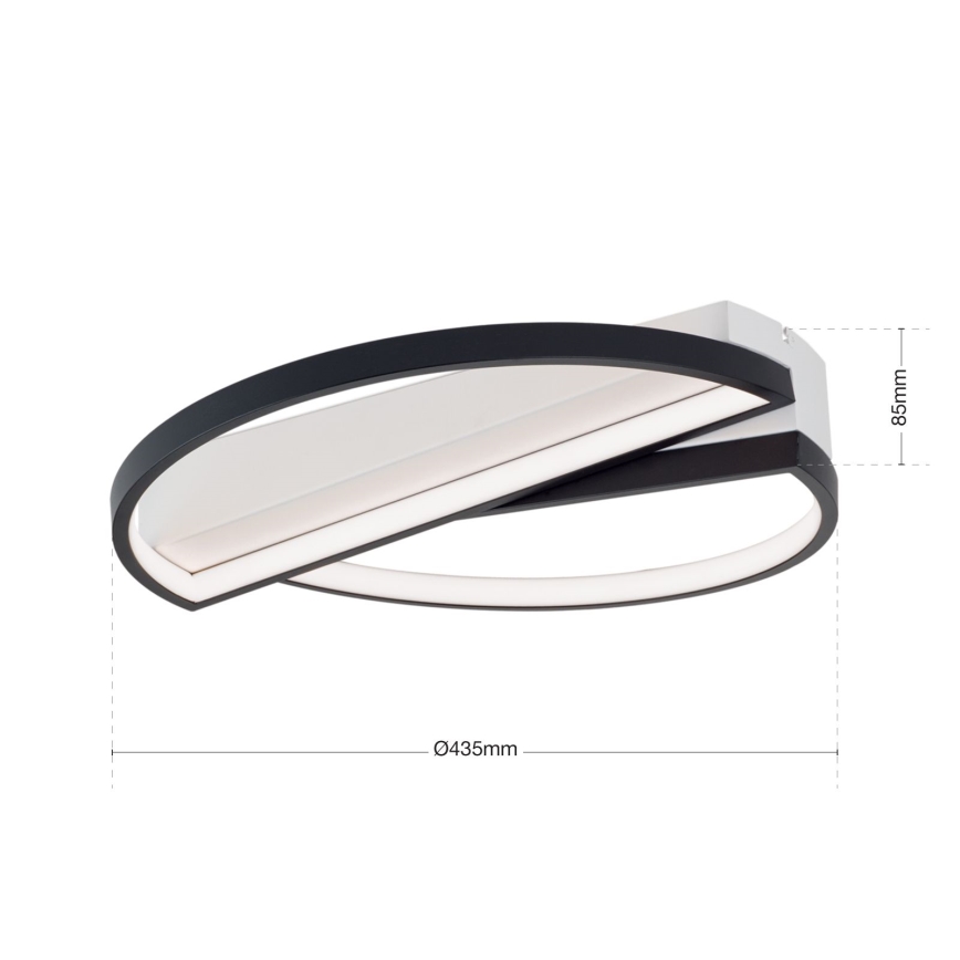 Plafoniera LED dimmerabile OLGA LED/28W/230V nero/bianco