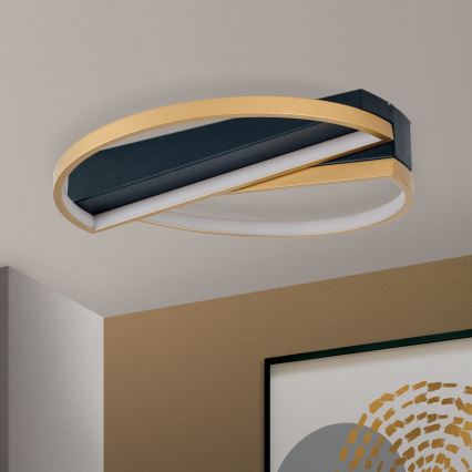 Plafoniera LED dimmerabile OLGA LED/28W/230V oro/nero
