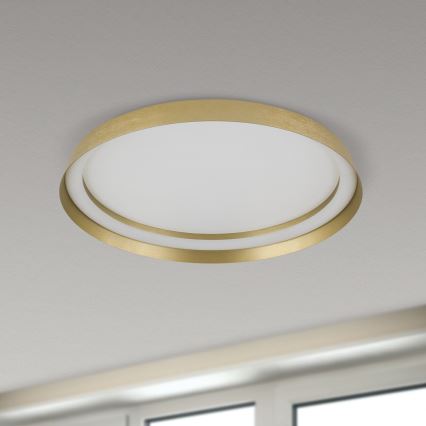 Plafoniera LED dimmerabile MANTA LED/38W/230V 2700/3000/4000K diam. 45 cm oro