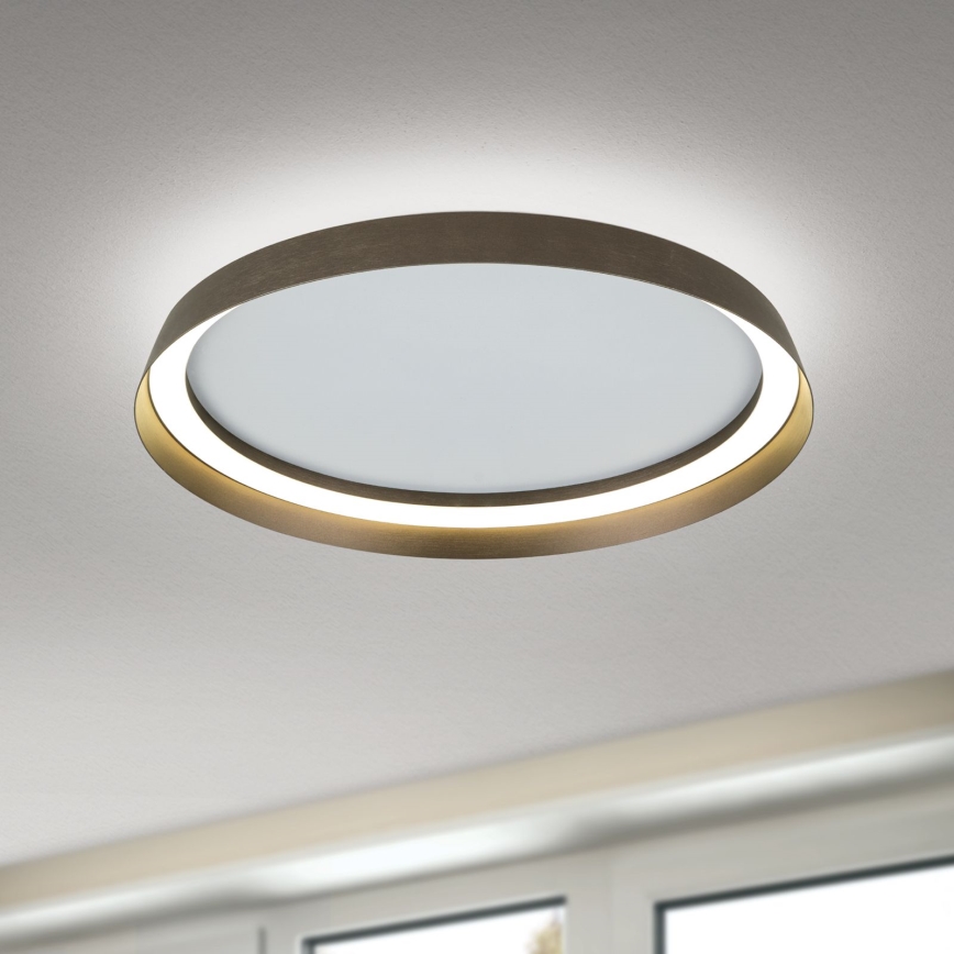 LED Dimmbares Deckenleuchte MANTA LED/38W/230V 2700/3000/4000K Ø 45 cm Braun