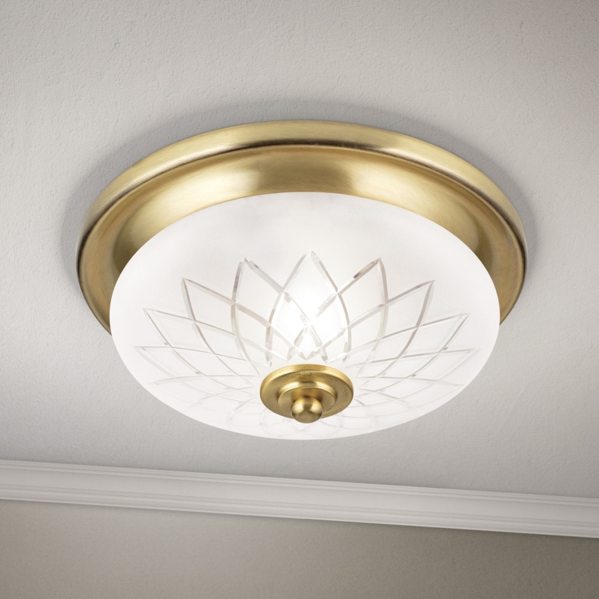 Plafoniera PORTO 1xE27/40W/230V diametro 26 cm oro
