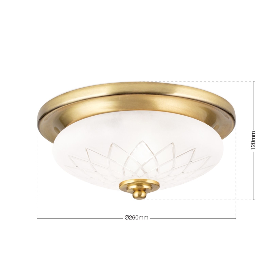 Plafoniera PORTO 1xE27/40W/230V diametro 26 cm oro