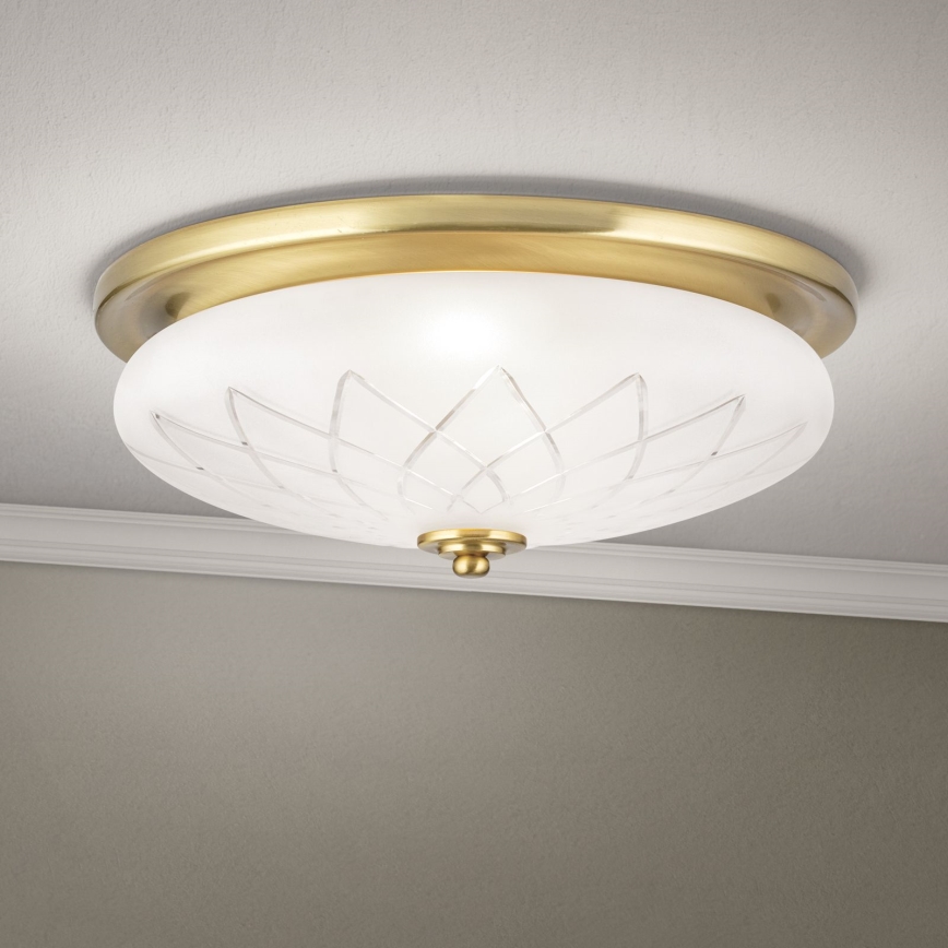 Plafonnier PORTO 2xE27/40W/230V d. 37 cm doré
