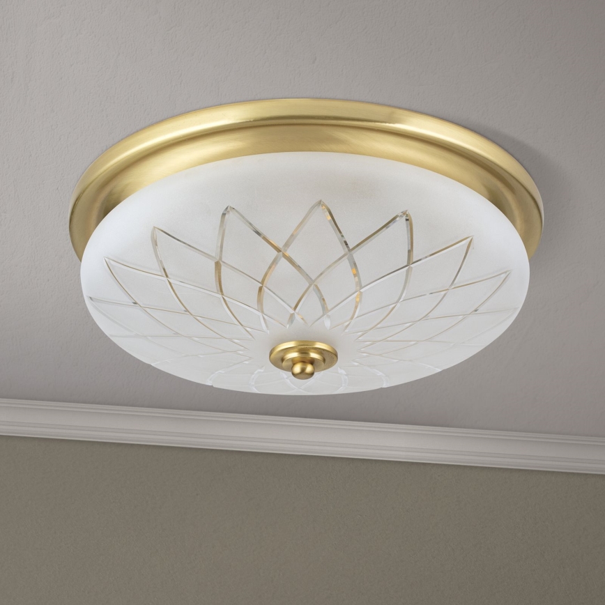 Plafonnier PORTO 2xE27/40W/230V d. 37 cm doré