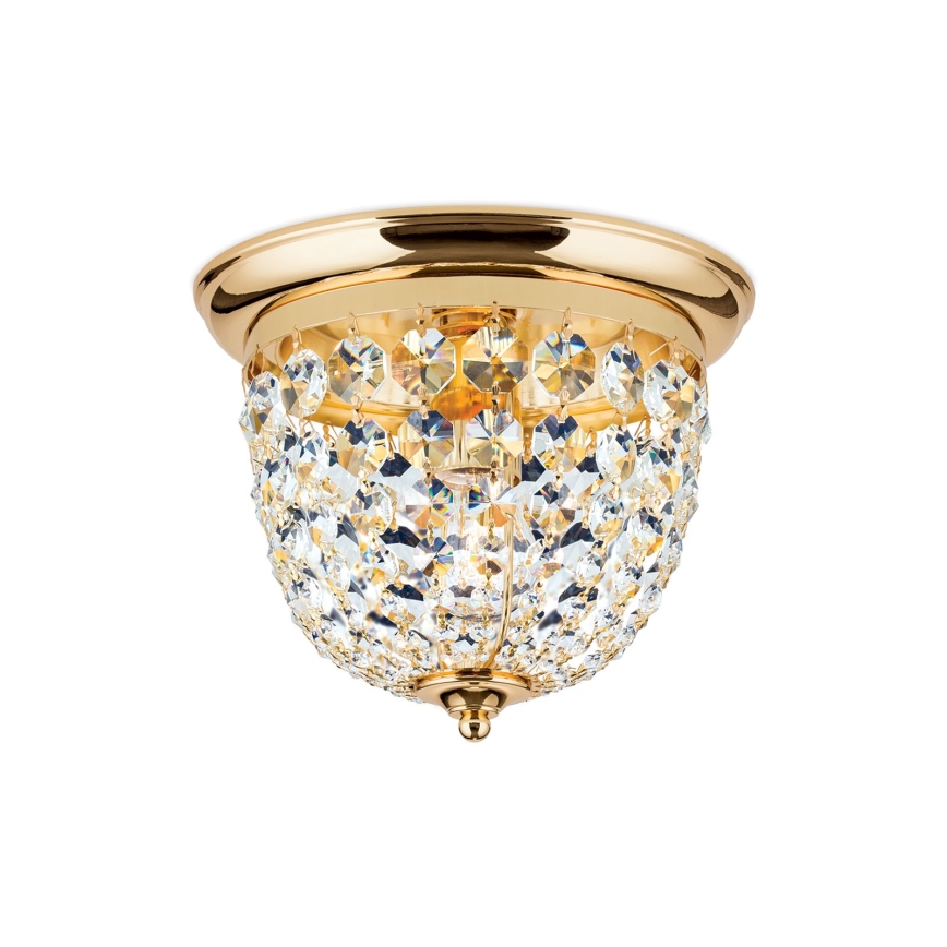 Plafoniera di cristallo PLAFOND 1xE27/40W/230V diametro 26 cm oro