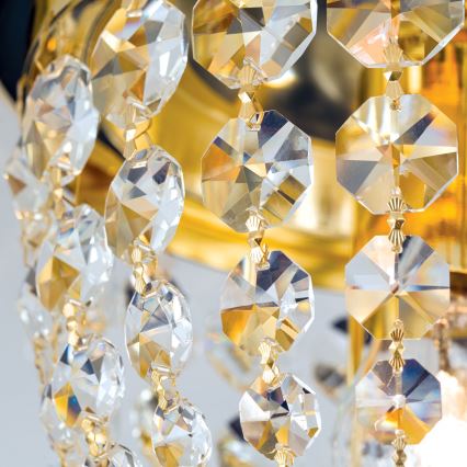 Plafoniera di cristallo PLAFOND 1xE27/40W/230V diametro 26 cm oro