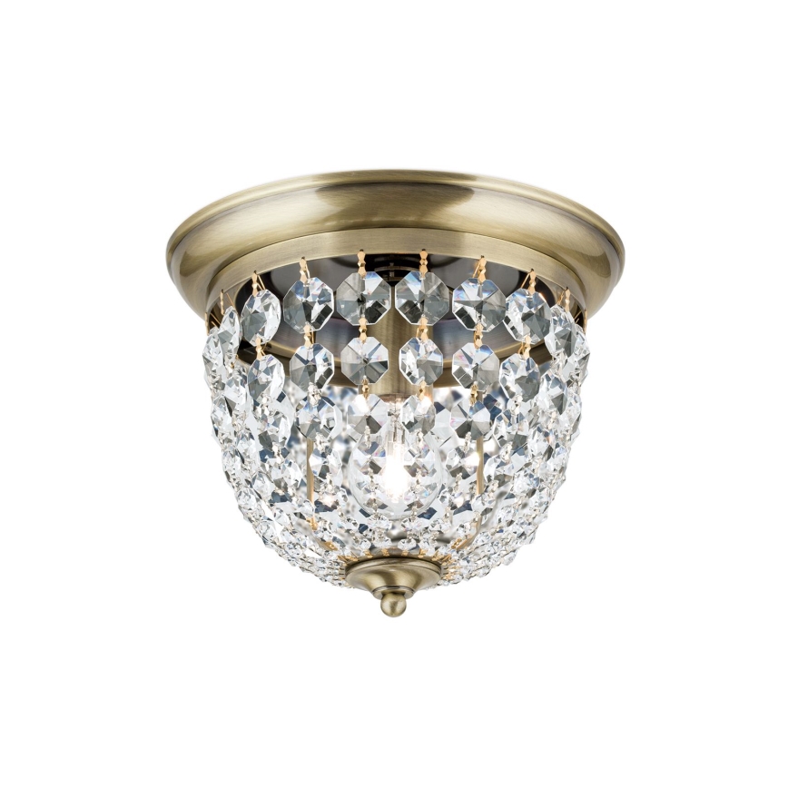 Plafonnier en cristal PLAFOND 1xE27/40W/230V d. 26 cm bronze
