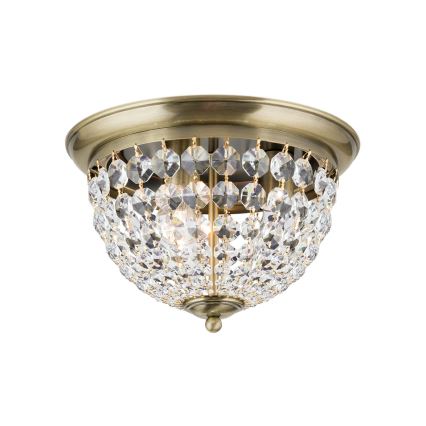 Plafonnier en cristal PLAFOND 3xE27/40W/230V d. 35 cm bronze