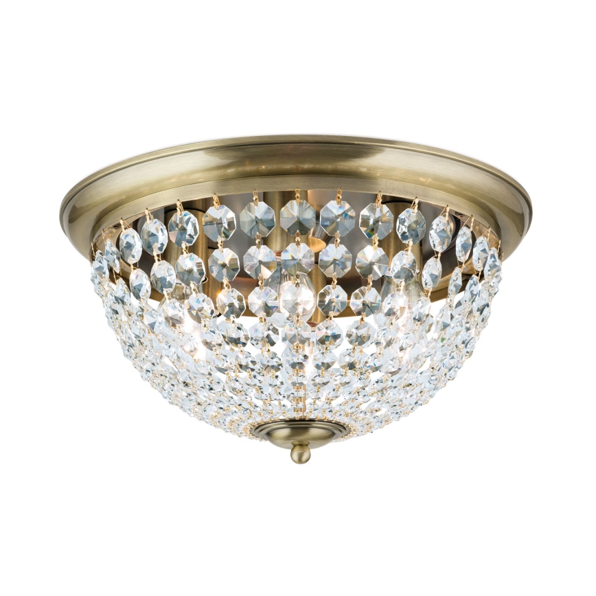 Plafoniera di cristallo PLAFOND 6xE27/40W/230V diametro 47 cm bronzo