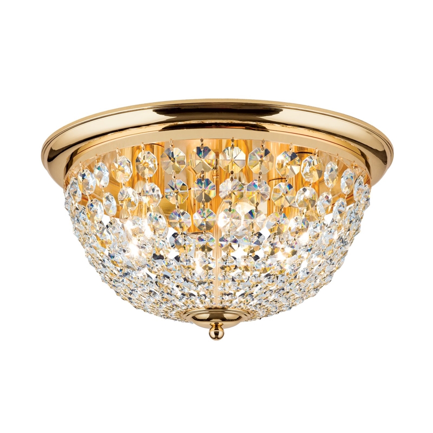 Plafoniera di cristallo PLAFOND 6xE27/40W/230V diametro 47 cm oro