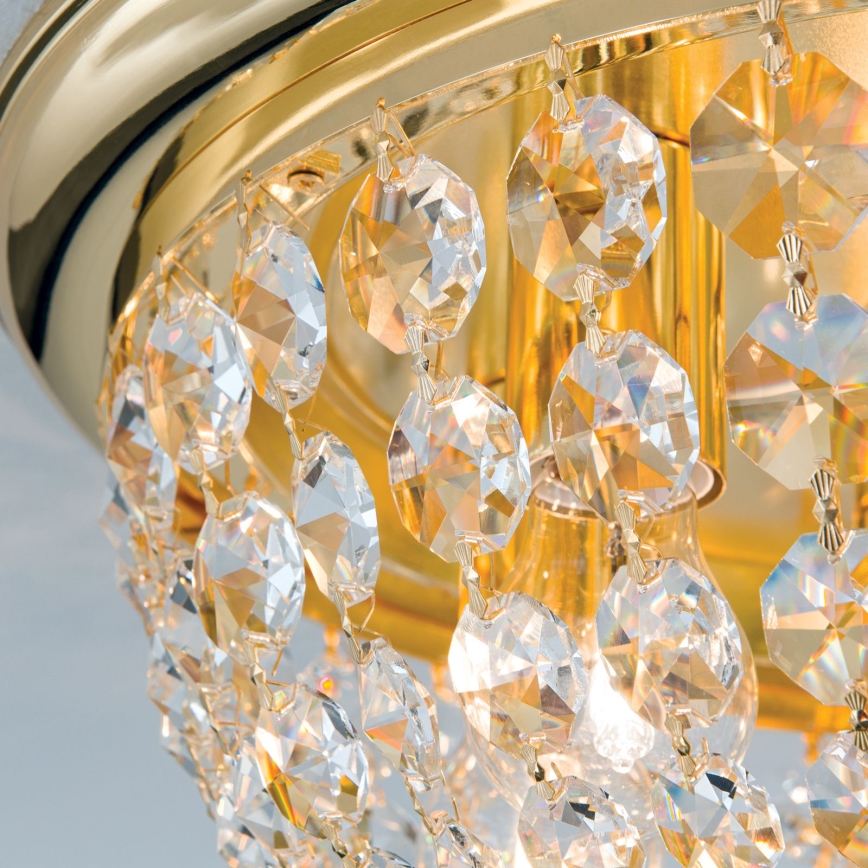 Plafoniera di cristallo PLAFOND 6xE27/40W/230V diametro 47 cm oro
